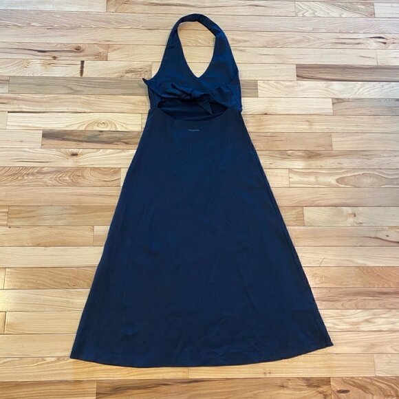 Patagonia Women's Morning Glory A Line Midi Dress Black Stretch Halter Tie XS - Picture 5 of 8